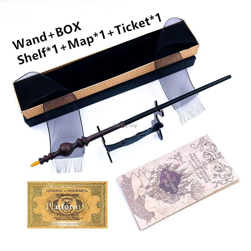 Anime Cosplay Magic Metal Core Wand with Box Children Decoration Toy Accessories for Kids Bacchetta Di Plastic Magic Stick