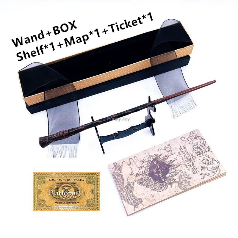 Anime Cosplay Magic Metal Core Wand with Box Children Decoration Toy Accessories for Kids Bacchetta Di Plastic Magic Stick