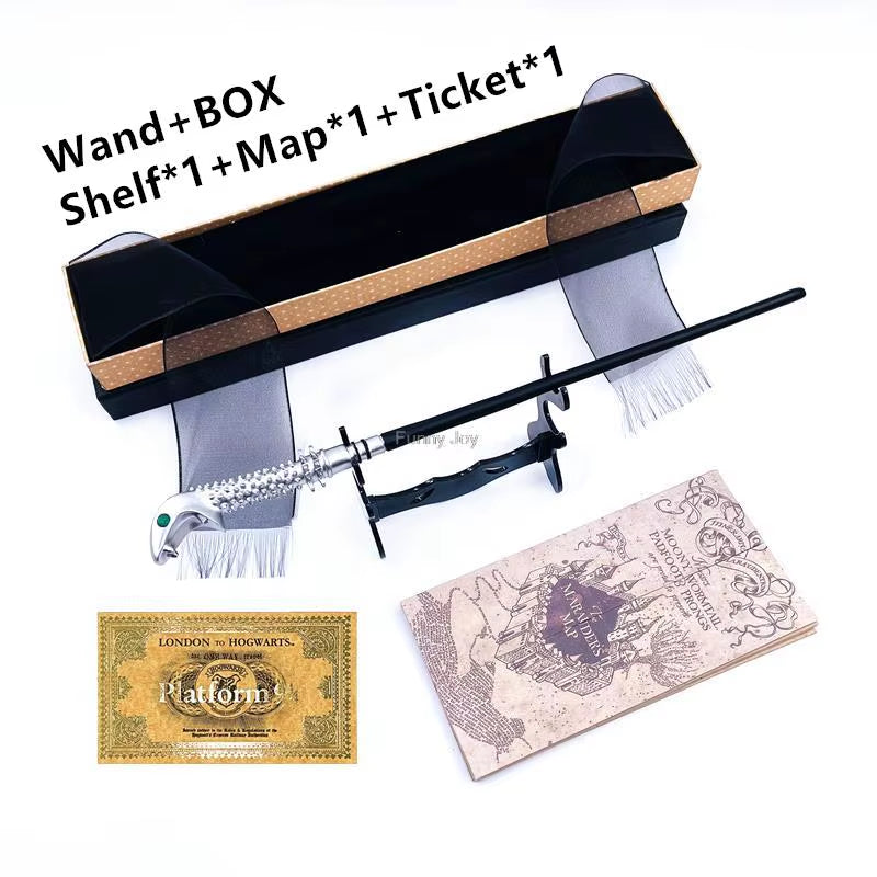 Anime Cosplay Magic Metal Core Wand with Box Children Decoration Toy Accessories for Kids Bacchetta Di Plastic Magic Stick