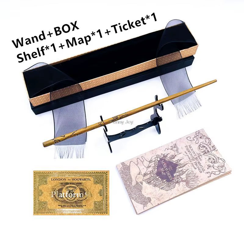Anime Cosplay Magic Metal Core Wand with Box Children Decoration Toy Accessories for Kids Bacchetta Di Plastic Magic Stick