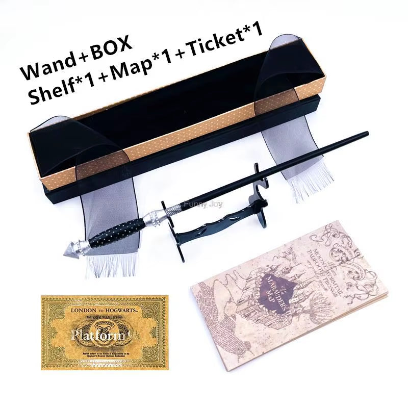 Anime Cosplay Magic Metal Core Wand with Box Children Decoration Toy Accessories for Kids Bacchetta Di Plastic Magic Stick