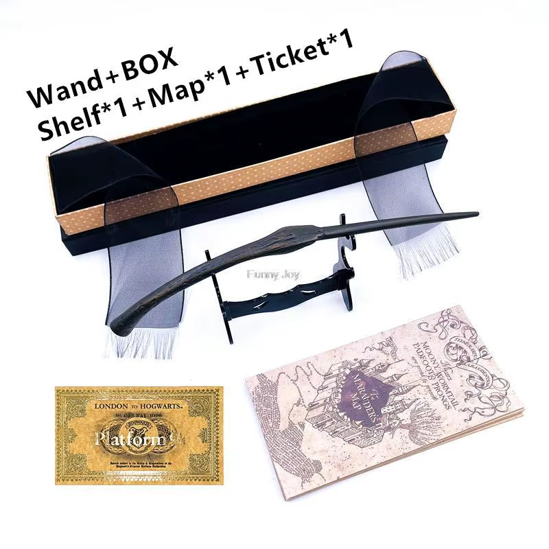 Anime Cosplay Magic Metal Core Wand with Box Children Decoration Toy Accessories for Kids Bacchetta Di Plastic Magic Stick
