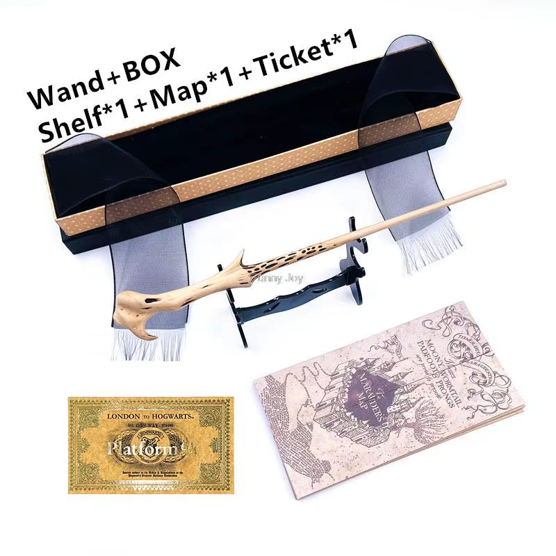 Anime Cosplay Magic Metal Core Wand with Box Children Decoration Toy Accessories for Kids Bacchetta Di Plastic Magic Stick