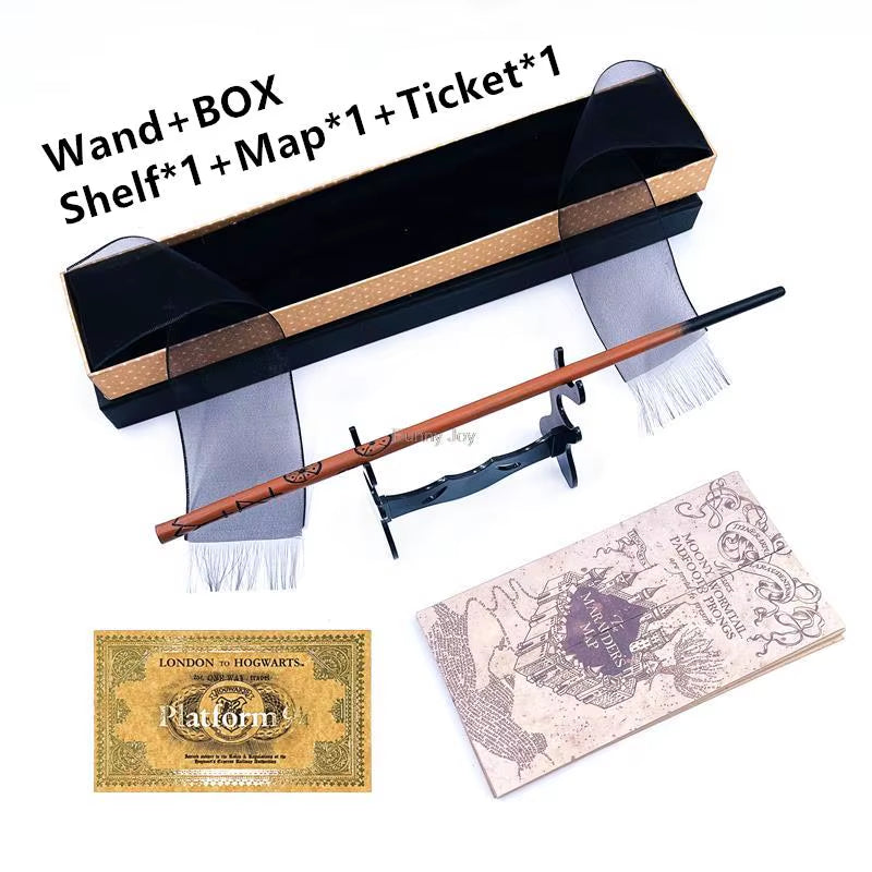 Anime Cosplay Magic Metal Core Wand with Box Children Decoration Toy Accessories for Kids Bacchetta Di Plastic Magic Stick