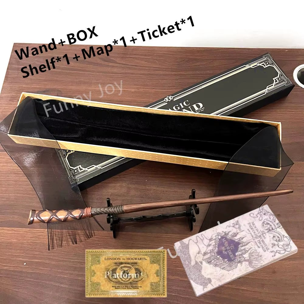 Anime Cosplay Magic Metal Core Wand with Box Children Decoration Toy Accessories for Kids Bacchetta Di Plastic Magic Stick